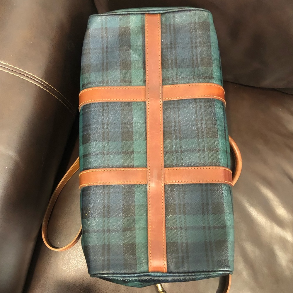 RALPH LAUREN Black Watch Plaid Boston Weekend Travel Duffle Doctors Bag 40cm - Picture 16 of 17